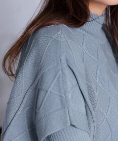 Tiaclasse 【2点セット】ケーブルトップス＆ニットワンピースセット