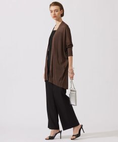 ICB 【洗える】 リネンポリエステルハイゲージ カーディガン