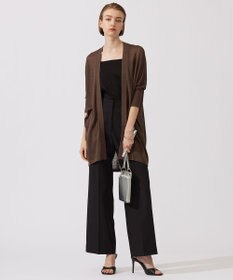 ICB 【洗える】 リネンポリエステルハイゲージ カーディガン