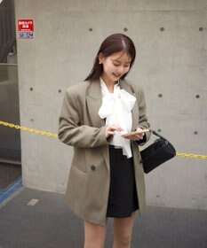 Green Parks AnriettMusee シアーボウタイブラウス