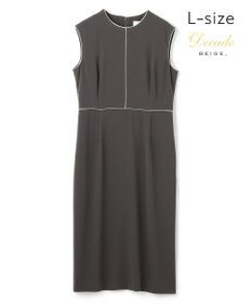 BEIGE， 【L-size】CINDY / クルーネックドレス