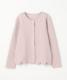 ANY KIDS リボン ジャガード カーディガン