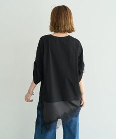 YECCA VECCA ドロストスリーブヘムレースTee
