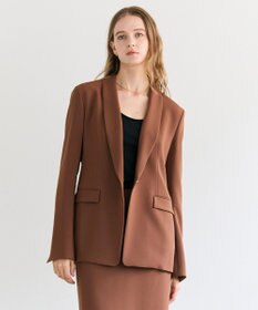 BEIGE， GYPSUM / シルキータッチ ショールカラージャケット