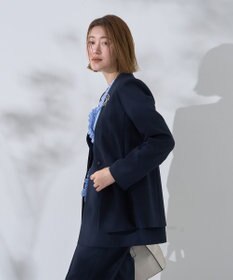 YECCA VECCA ストレッチノーカラージャケット