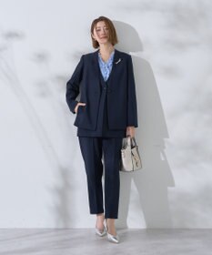 YECCA VECCA ストレッチノーカラージャケット