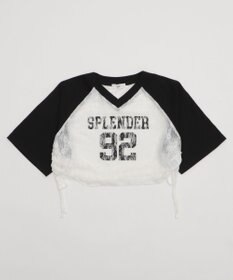 WEGO ラグランレースサイドドロストショートT