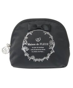 Maison de FLEUR サテンリボンラウンドポーチ