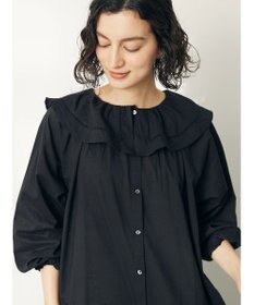 CRAFT STANDARD BOUTIQUE インド綿フリル衿ワンピース