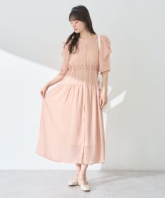 earth music&ecology ドットドビーシアー羽織ワンピース