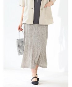 Green Parks メランジプリーツＩラインスカート