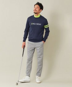23区GOLF 【MEN】【ウォッシャブル】ウールブレンド ロゴニット
