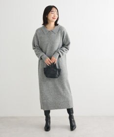 Green Parks 金釦ポロシャツニットワンピース