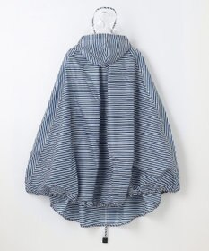 MOONBAT 【撥水】FLAT PURE サイクル レインポンチョ ボーダー 自転車 収納袋付き