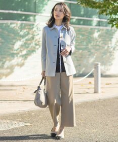 J.PRESS LADIES L 【洗える】RAYON STRETCH PLAIN Vネック カーディガン