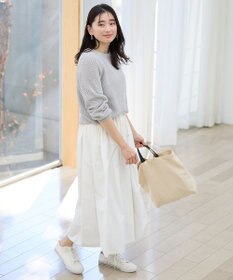 ANY 【手洗い可/UVカット】シャイニーコットンニット