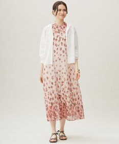 自由区 S 【カタログ掲載・洗える】グラデーションペタルプリント ワンピース