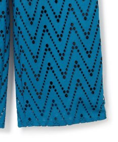 ICB 【洗える】 ヘリンボーンエンブロイダリー ワイドストレートパンツ