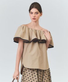GRACE CONTINENTAL ラッフルトリミングブラウス