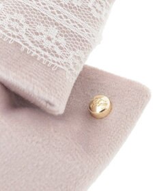 Maison de FLEUR ベロアレースリボンバレッタ