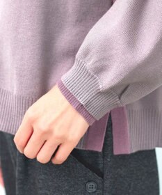 Tiaclasse 【洗える】配色ニットトップスプルオーバー