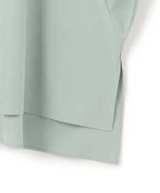 ICB 【洗える】ヴィンテージスパンブロード  バンドカラー長袖ブラウス