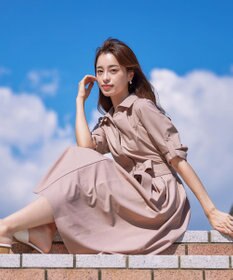 Tiaclasse 【洗える】シャツワンピース