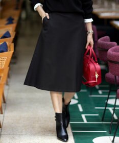 ANY SIS L ビューティサーモ2WAYストレッチ フレアスカート