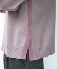 Tiaclasse 【洗える】配色ニットトップスプルオーバー