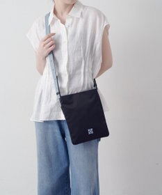 russet バイカラーレザーベルトフラットショルダーバッグ(SF-278)