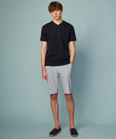 JOSEPH ABBOUD 【オリジナルオーガニックコットン使用】JOE COTTONサッカー Vネック Tシャツ