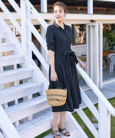 Tiaclasse 【洗える】シャツワンピース