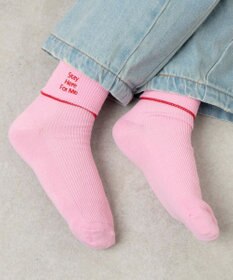 WEGO 折り返しロゴアンクルソックス