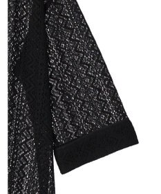 Green Parks カフタンレース７分袖ブラウス