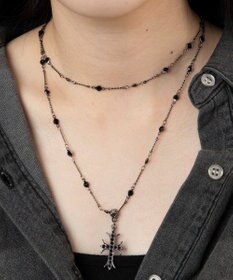 WEGO L2連デザインチェーンクロスネックレス