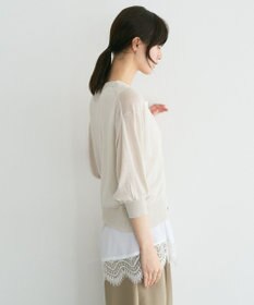 YECCA VECCA シアーニットVネックカーディガン