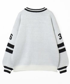 WEGO ナンバリングジャガードVネックニット