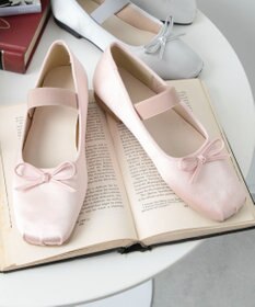 WEGO ベルト付きスクエアバレエシューズ