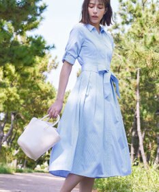 Tiaclasse 【洗える】シャツワンピース