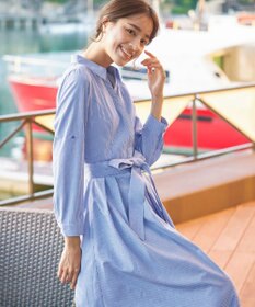 Tiaclasse 【洗える】シャツワンピース