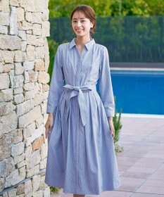 Tiaclasse 【洗える】シャツワンピース