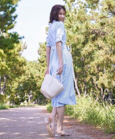 Tiaclasse 【洗える】シャツワンピース