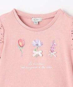 ANY KIDS フラワー スパンコール Tシャツ