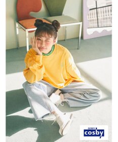 earth music&ecology Ｃｏｓｂｙ×ｅａｒｔｈ　配色ステッチロングＴシャツ