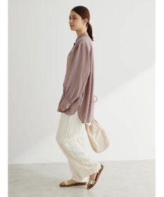 Green Parks バンドカラーシアーシャツ