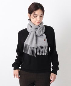 MOONBAT 【WEB限定】MACKINTOSH PHILOSOPHY バッキンガムベア付きウール100%無地マフラー (パッケージ付き)