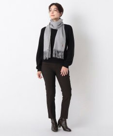 MOONBAT 【WEB限定】MACKINTOSH PHILOSOPHY バッキンガムベア付きウール100%無地マフラー (パッケージ付き)