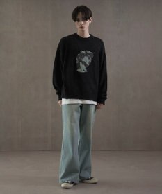 WEGO ボタンフライローライズフレアデニム