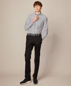 JOSEPH ABBOUD 【ストレッチで快適な着心地・イージーケア】ランダムストライプ ジャージー シャツ