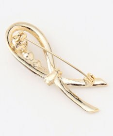 J.PRESS LADIES ハーフリボン ブローチ